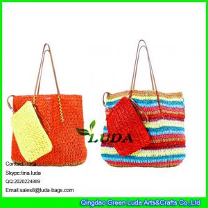 China LUDA 2016 summer high quality crochet paper straw handbags for sale on sale