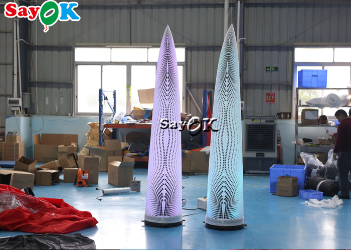 2.5m Multicolor Inflatable Lighting Decoration LED Ivory For Wedding Event Decoration