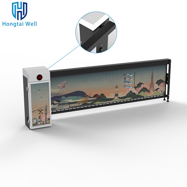 LED Light Advertising Barriers 200W Automatic Parking 4m Arm Length