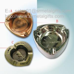 China Metal advertising branded cigar ashtray for sale, die casted alloy souvenir ashtrays, on sale