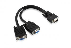 China 28AWG 1 male to 2 female VGA splitter cable for TV, computer, PC, Projector on sale