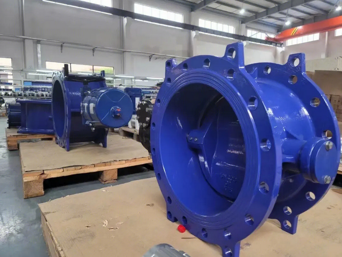 Cast Iron Double Eccentric Flanged Butterfly Valve for Manual Operation in Industry