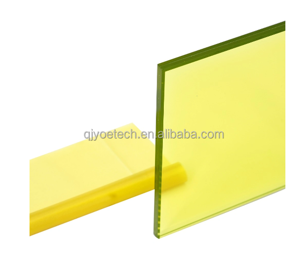Solid Structure Light Yellow PVB Film Laminated Safety Glass for Kitchen Staircase