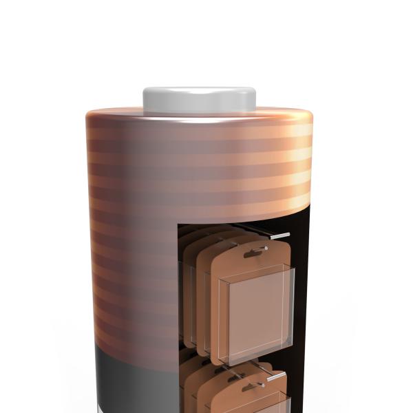 AAA Battery Point Of Sales Displays Counter Display Stand With Hanging Hooks