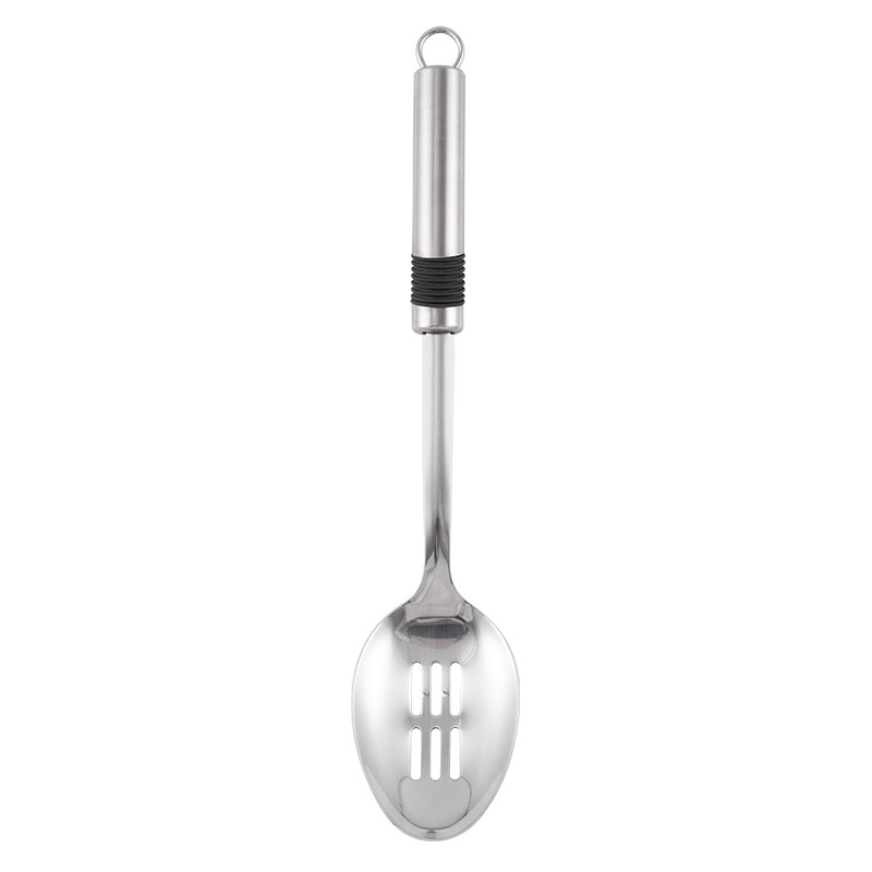 High grade Custom 6PCS set Kitchen tool with tray Stainless steel ladle turner fork spaghetti spoon for kitchen cook