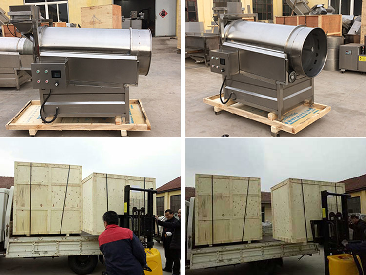 Fully Automatic Snack Chicken Popcorn Seasoning Machine Multifunctional 100-500kg/H