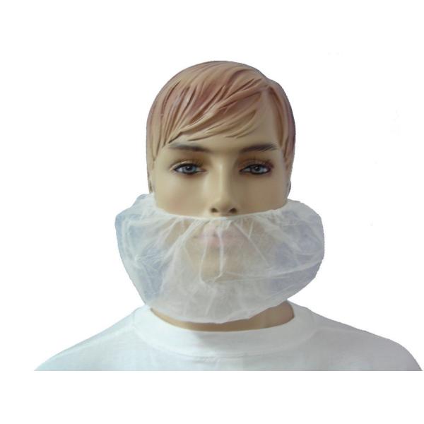 White Reusable Food Safety Beard Nets Non - Bacterial For Food Handling