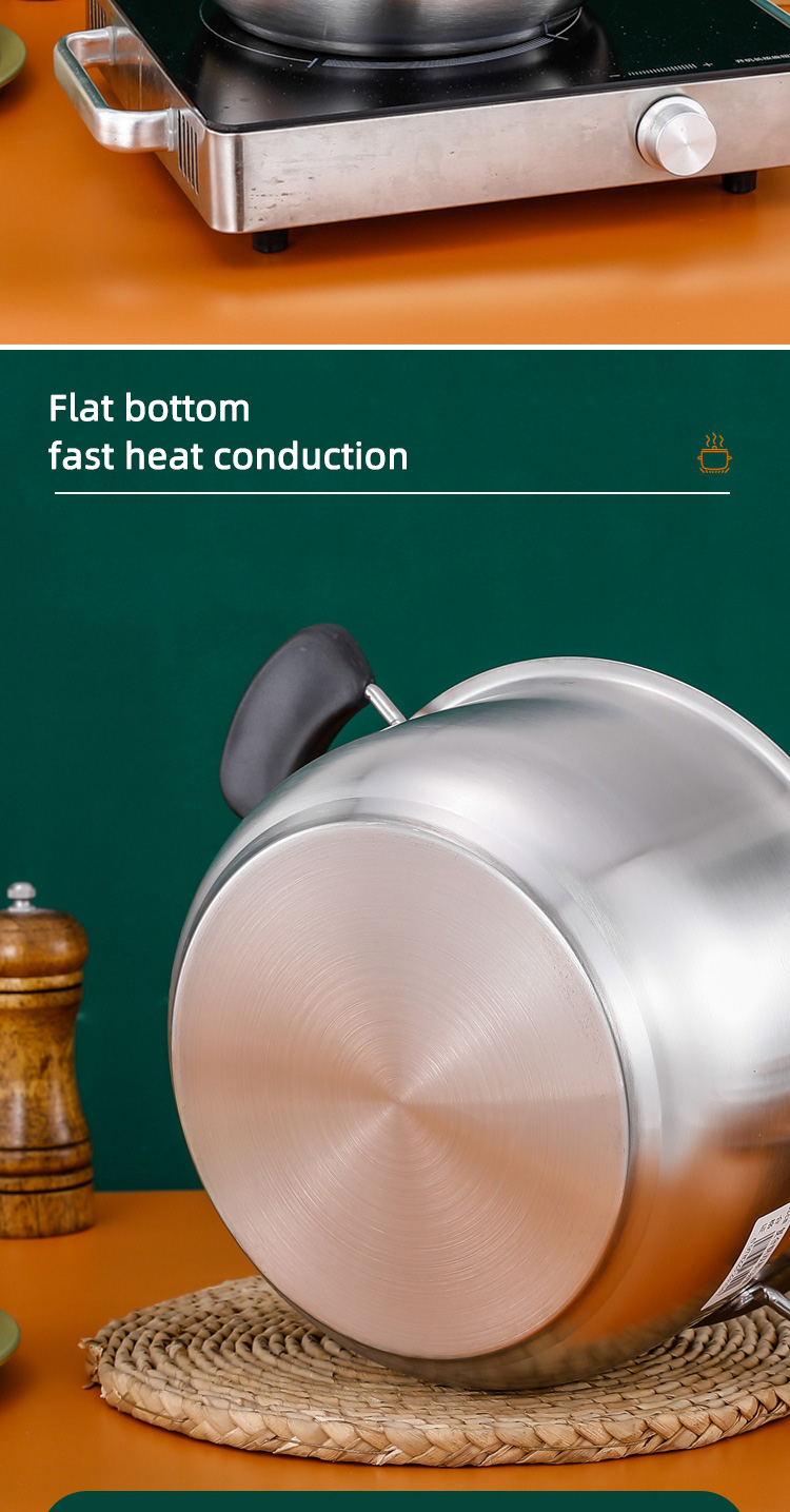 Multifunction restaurant Cookware Induction Pasta Pot Stainless Steel Cooking Soup Pot With Bakelite Handle