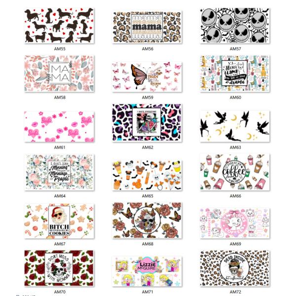 OEM Printing UV DTF Libbey Wraps For Cups Wraps Spanish 16oz Tumbler