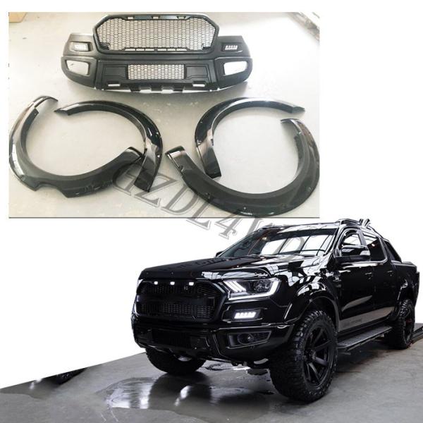 Front Grill Mesh With LED Lights For Ford Ranger T7 PX2 Wildtrak Modified Grill