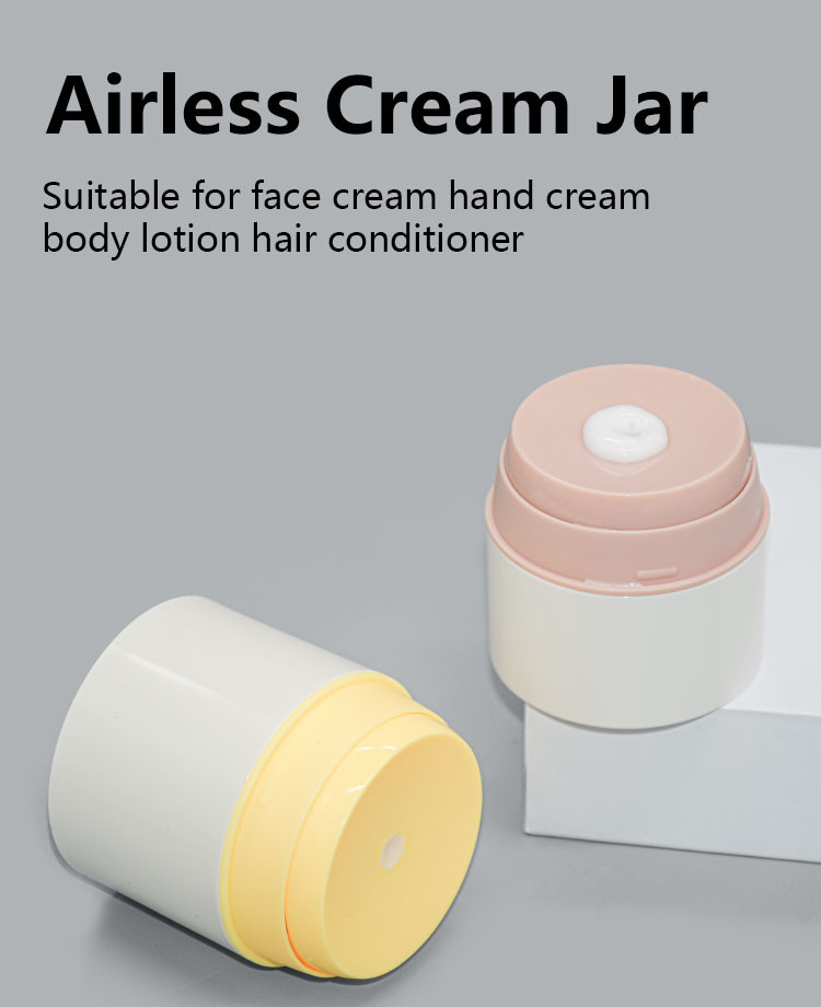 Double Layer Airless Pump Cosmetic Cream Jars For Baby Skin Care Packaging