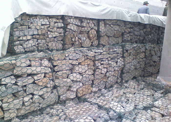 Anti Corrosive Gabion Wire Mesh Panels Hexagonal Double Twisted Weaving