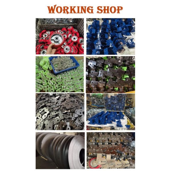 Mobility Durability Industrial PU Heavy Duty Spring Loaded Bearings Castor Wheels Singel 4"rigid Swivel Gates