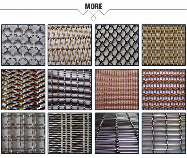 Stainless Steel Decorative Metal Mesh Woven Curtain Wall Facade CE Approved