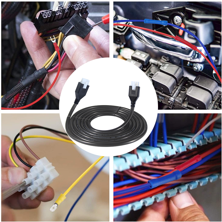Premium High-Temperature Resistant Dual-Ended 8-Pin Connector Terminal Cable with Gold-Plated Contacts for Automotive Wiring Harness