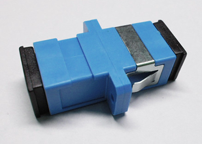 Blue color Ceramic or Bronze Sleeve SC/PC-SM Fiber Optic Adapter for Active Device Termination
