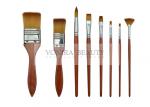 School Artists Body Paint Brushes Set Wood Watercolor Brushes Set with Pencil