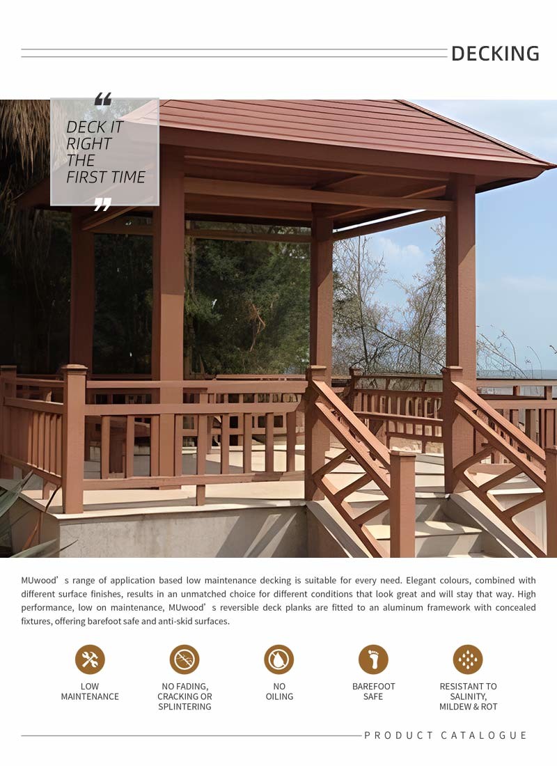 Outdoor Wood Plastic Composite Gazebo Pavilion 10x10 Feet Size