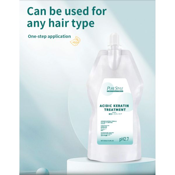 Purestyle Professional Acid Hair Treatment Formaldehyde-Free Smoothing Cream for Straightening Damaged Curly Hair Perm Lotion
