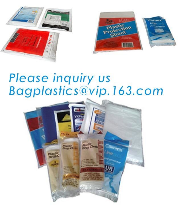3.6M X 2.7M hdpe plastic painter's drop cloth,disposable protective painter ldpe drop sheet, painting polythene dust dro