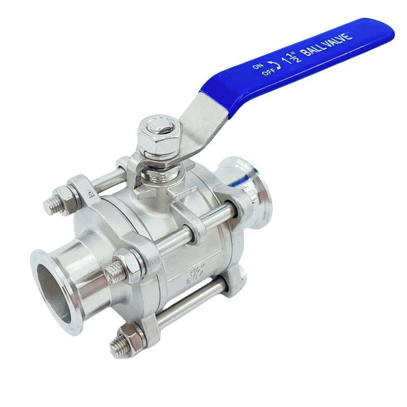 Q81F 304 316 Stainless Steel 3PC Clamp Ball Valve Quick Install Ball Valve