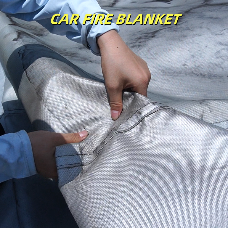 Quality Gray EV Car Fire Blanket Heat Resistant 550℃ to 1000℃ wholesale