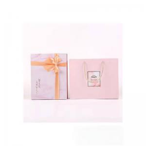 China Pink Marble Cardboard Gift Packaging Box For Underwear Bra Makeup Lid on sale