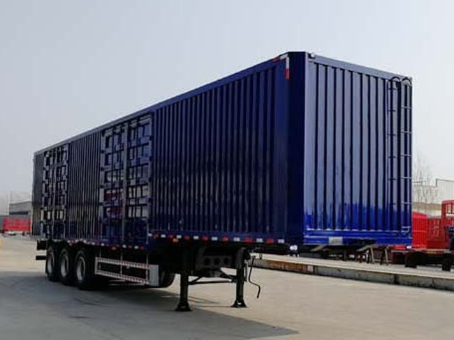3 Axle 60 Tons Cargo Transport Trailer Dry Van Box Side Curtain Semi Trailer