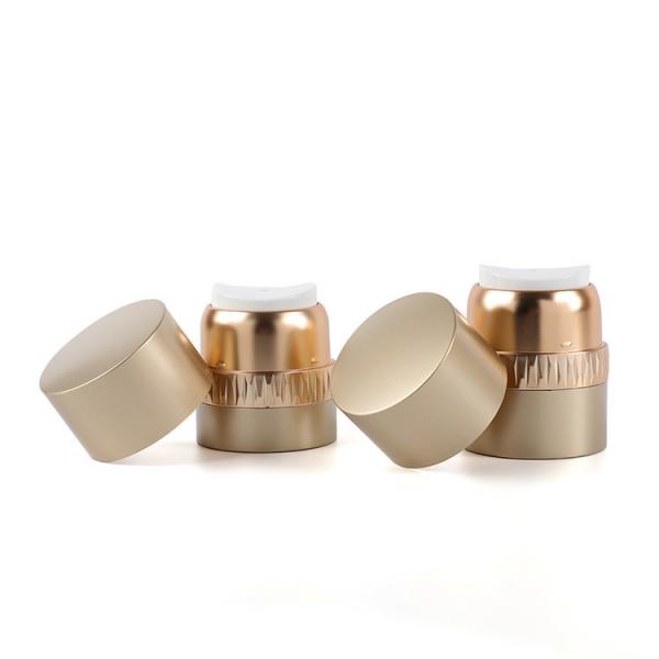 Cheap Custom brand cosmetic packaging 30ml 50ml round gold luxury lotion bottles for sale