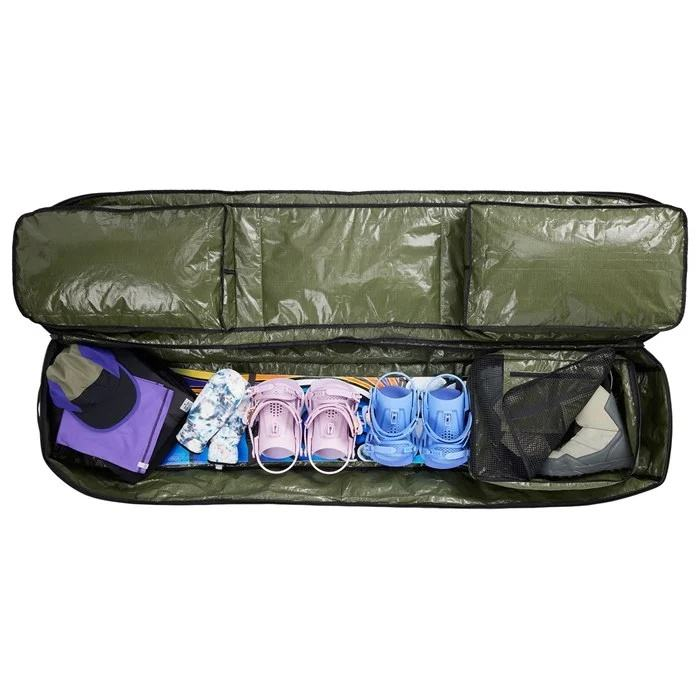 Customized Logo Print Men's Ripstop Roller Snowboard Bag with Wheels Large Capacity Waterproof Snow Ski Roller Bag