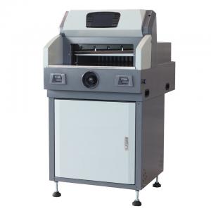 China Program Control Electric Automatic Paper Cutting Machine 460mm Cutting Width on sale