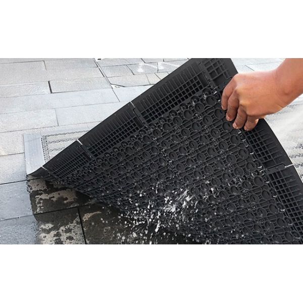 Outdoor Slip Resistant PVC Interlocking Floor Mat 200*200 16MM Thickness