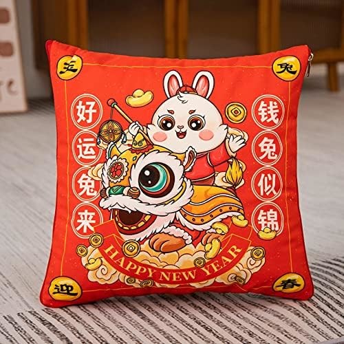 Year of The Rabbit Mascot, Big Red Pillow, Year of The Rabbit Pillow Quilt 40*40cm