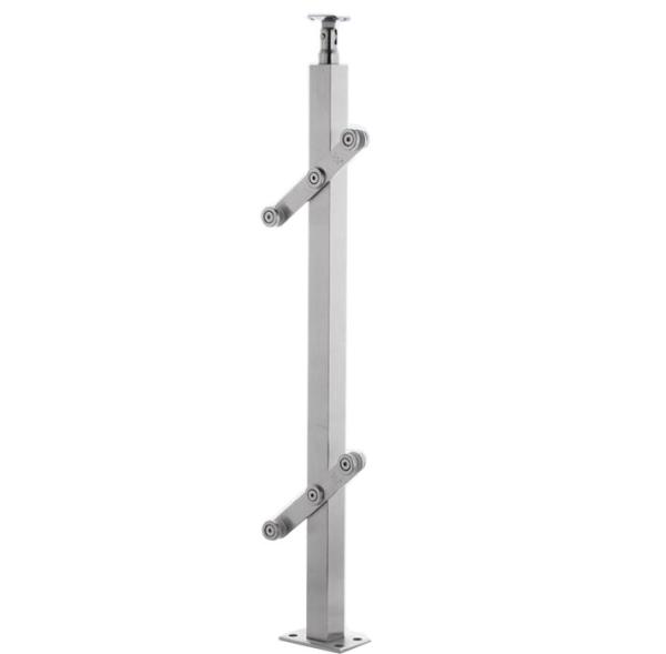 Pipe Brushed Polished Stainless Steel Stair Handrail Design Post Balustrades