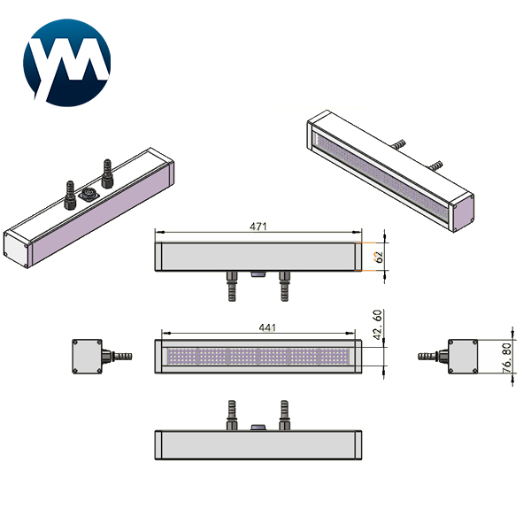 UV LED Curing Equipment 1900W High Power Water Cooling UV Lamp For Screen Printing