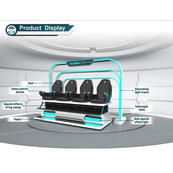 vr racing chair 9D VR Cinema 4 Seats Dynamic Effects 12 Months Warranty