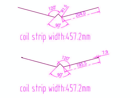 Automatical Valley Flashing Tile Roll Forming Machine With PANASONIC PLC Control System
