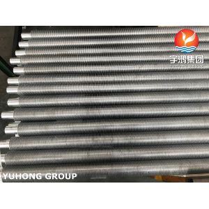 China Stainless Steel Solid Fin Tube , High Frequence Weldding Fin Tube on sale