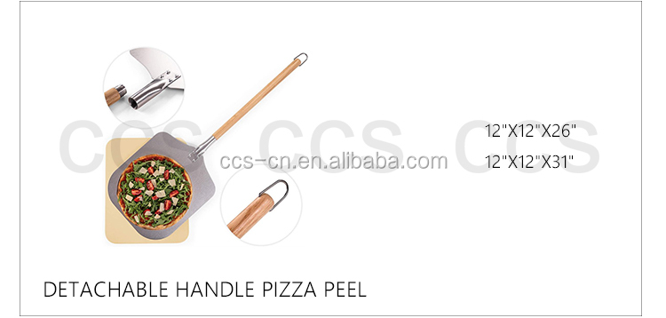 Pizza Tools Wooden Aluminum Pizza Peel Wood Handle Pizza Shovel Multi Size