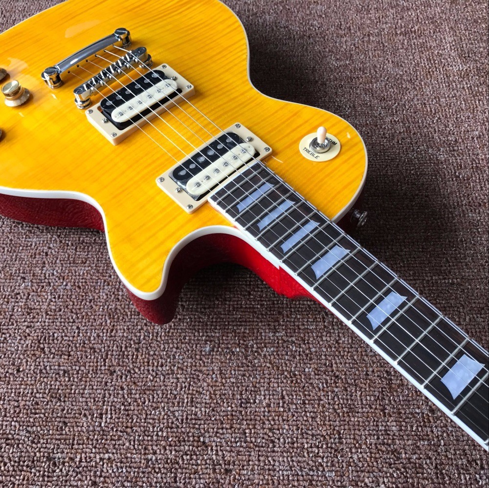 Wholesale and Hot selling OEM New arrive Custom Shop yellow top standard SLASH Electric Guitar