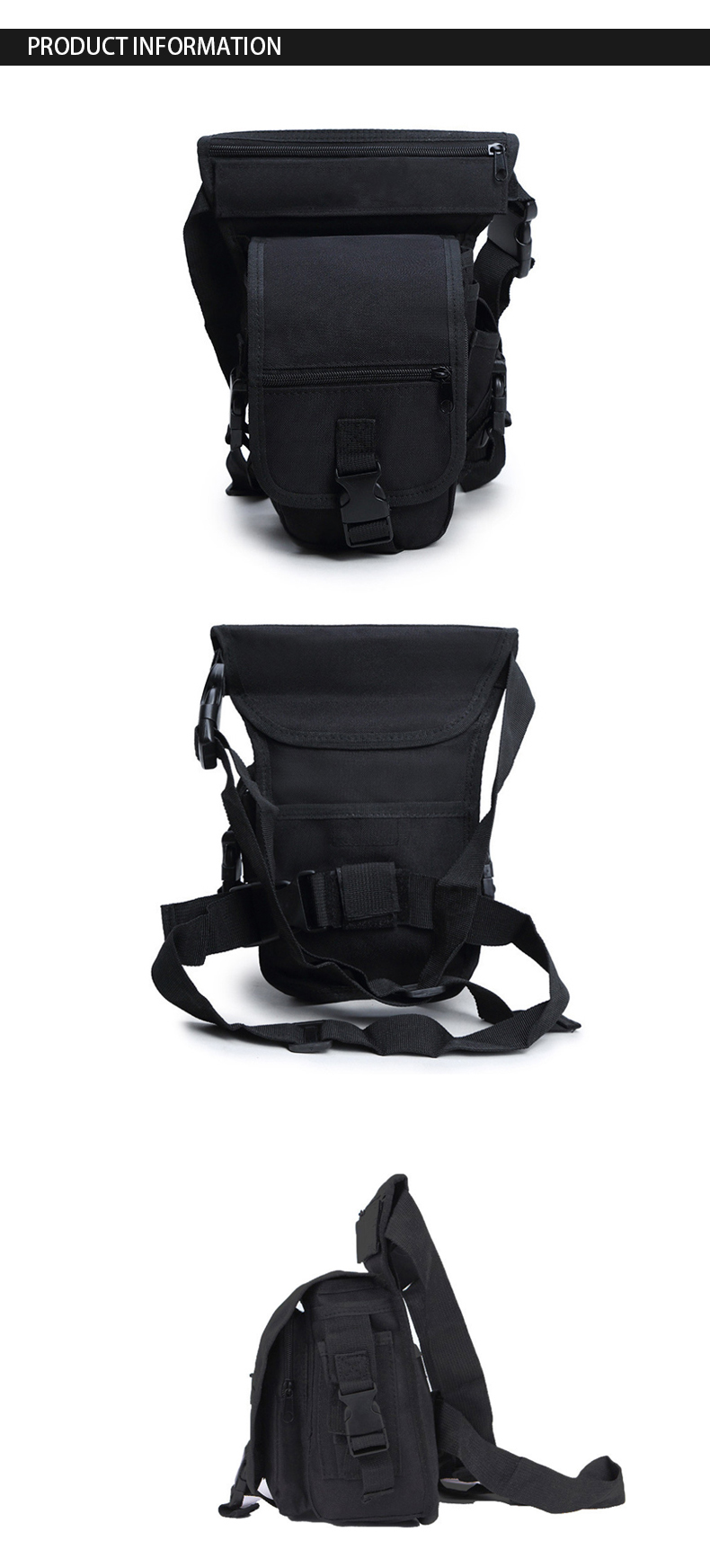 Barrel-shaped Multi-Function Leg Bag Backpack for Camping and Training 15*16*30cm