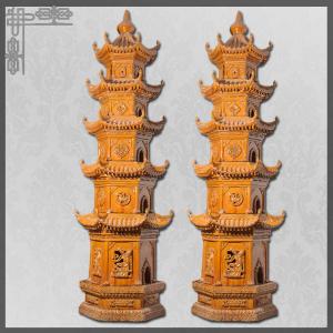 China Customize Size Color Chinese Roof Decoration Huge Carving Pagoda on sale