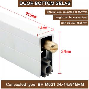 Quality U Type Automatic Door Bottom Seals 915mm Fire Retadant Concealed Drop Down Seal wholesale