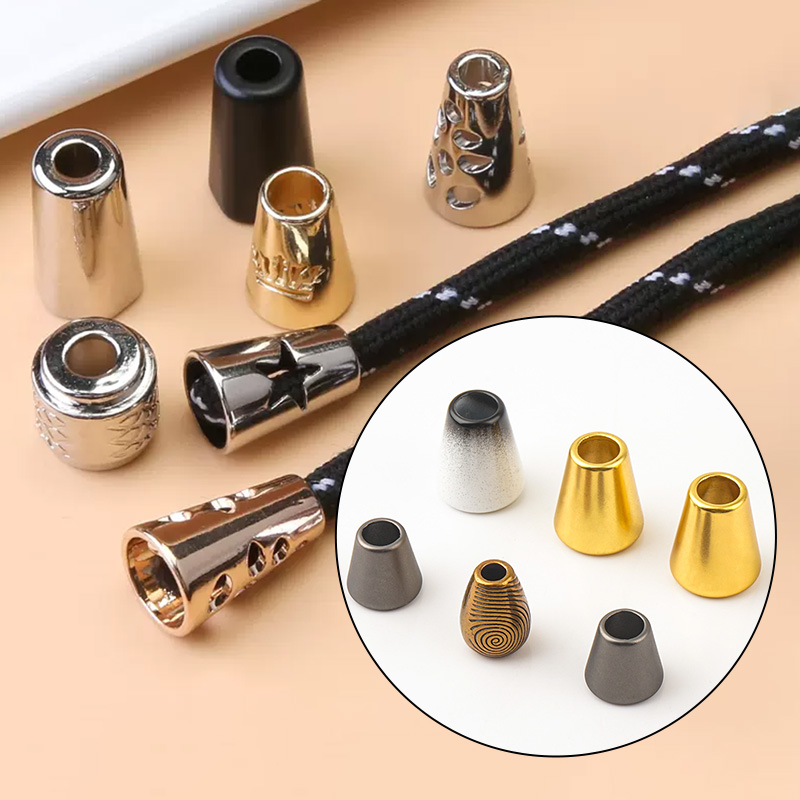 Custom Swimwear Bikini Rope End Fitting Metal Drawstring Cord End Cap Toggle Stopper