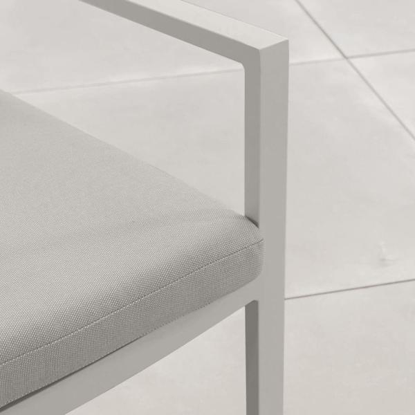 8 Person Restaurant Dining Table and Chair Set with Aluminum Metal Frame in Modern Design