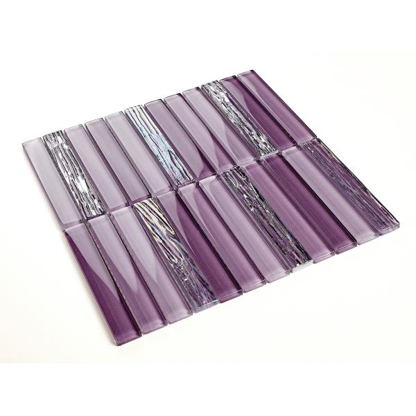 Wear-resistant Purple 300x300mm Glass Mosaics For Swimming Pool and Decoration