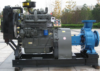 Centriffugal Diesel Well Pump , High Efficiency Mobile Diesel Pump Wheel Mounted