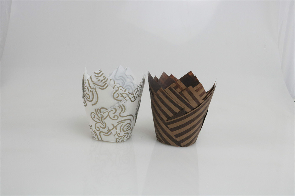 Microwave Safe Butterfly Tulip Paper Cups 5x6x8Cm For Catering Events