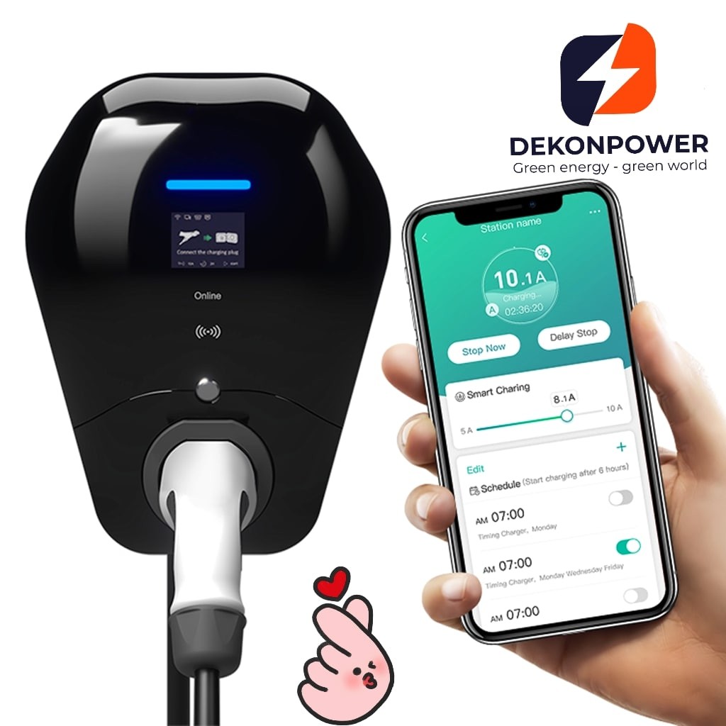 UL certified Smart Home EV Charger Level 2 OCPP 1.6J full function Type1 connector with 5 meters cable 48A output