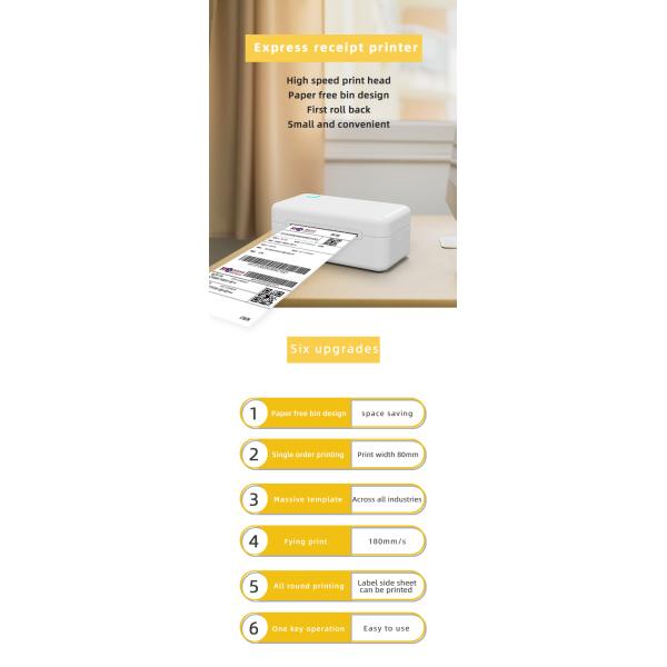 Label Express Waybill Product Price Sticker USB Bluetooth 3 Inch Thermal Barcode Printer For MAC OS Windows Android IOS